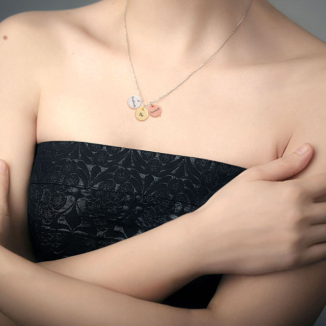 Inspirierende Scheiben-Halskette, goldversilbert, zierliche Halsketten mit personalisierten Zitaten, gravierte Scheiben-Anhänger-Halskette, Ermutigungsschmuck, Geschenk 