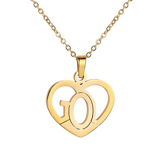 Zierliche Herz-Halskette für Frauen, Silber vergoldet, Gott ist Liebe, Herz-Anhänger-Halskette, Gebet, religiöser Schmuck, christliche Halskette für Frauen, Mädchen, Geburtstag, Valentinstag, Geschenke