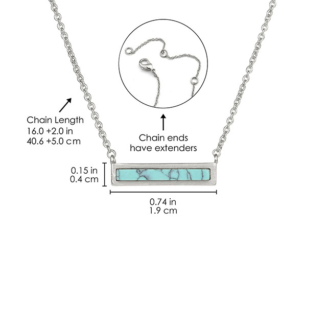 Edelstein-Stab-Halsketten für Damen, vergoldet, versilbert, simulierter Türkis, Halskette, Anhänger, Dreieck, Quadrat, Halsketten, zierliche Halsband-Halskette, Schmuck, Geschenk