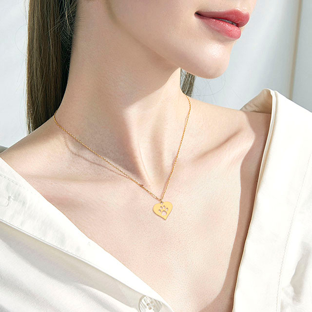 Katzenpfoten-Halskette, niedliche Tier-Halskette, zierliche Pfotenabdruck-Anhänger-Halskette, Gedenk-Halskette mit Katzenmotiv, Schmuck für Frauen und Mädchen, Haustierliebhaber, Geschenke für Katzenmütter.