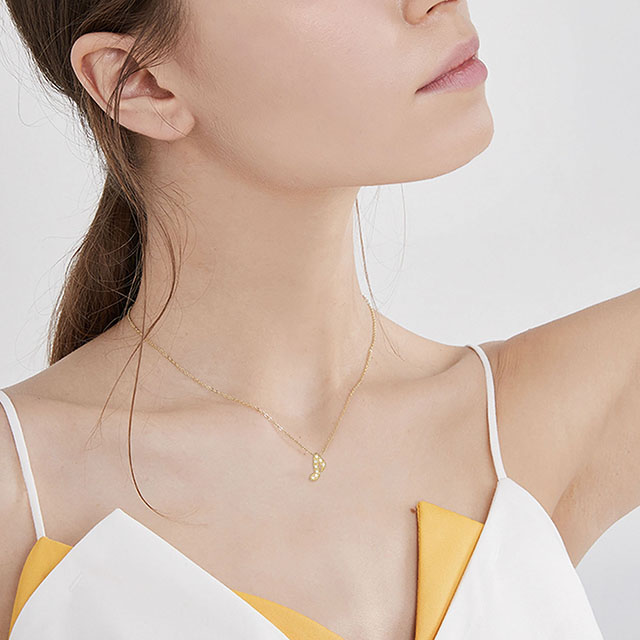 Halskette mit Musiknoten-Anhänger, Zirkonia, Musiknoten-Schmuck, Geschenke 