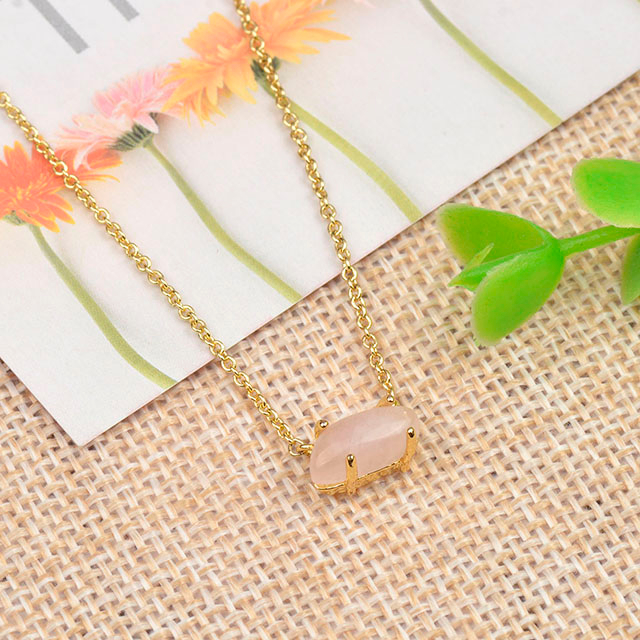 Katzenauge-Stein, Lapislazuli, Rosenquarz, Türkis-Anhänger, zierliche Edelstein-Halsketten 