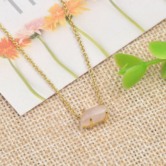 Katzenauge-Stein, Lapislazuli, Rosenquarz, Türkis-Anhänger, zierliche Edelstein-Halsketten 