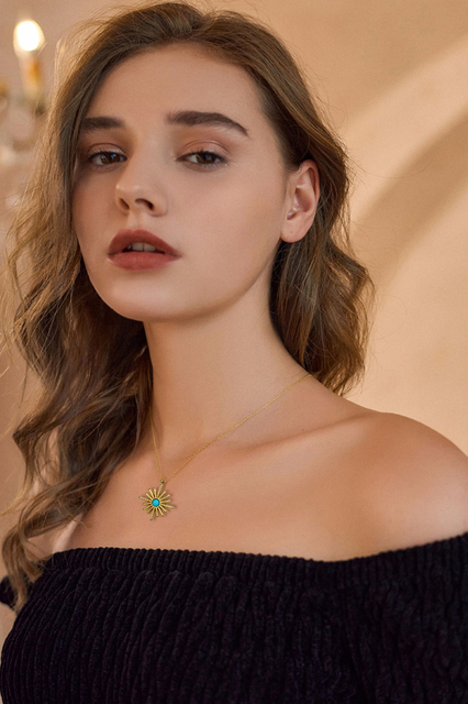 Heißer Verkaufs-Türkis-bärtiger Stern-Halsketten-Großhandelsschmuck