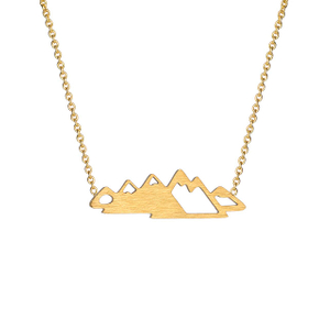 Verschneite Bergkette Halskette mit Berggipfel-Anhänger Halsketten Geschenk für Mädchen, Frauen, Naturliebhaber, Camper, Skifahrer, Reisende, Kletterer und Wanderer