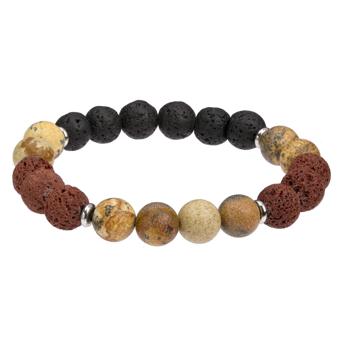 Armbänder mit Aromatherapie und ätherischen Ölen, Lavasteinbild, Jaspis