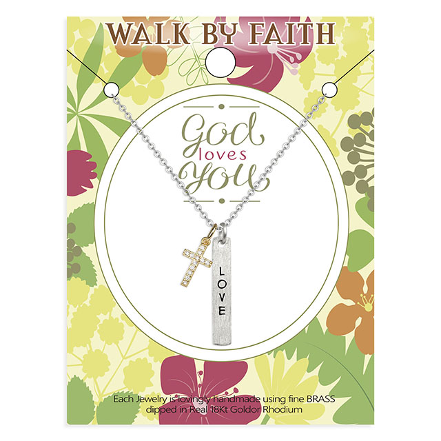 Kreuz-Halskette für Frauen, versilbert, Glaube, Hoffnung, Liebe, Glaube, Kreuz-Anhänger-Halskette, Wächter für Frauen und Mädchen, religiöser Schmuck, Geschenke 