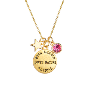 Geburtsstein-Halskette für Frauen, vergoldet, zierlicher Geburtsstein-Stern-Halsketten-Anhänger, Charms für Frauen, Halskette, Schmuck, Geschenk 