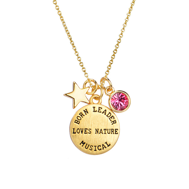 Geburtsstein-Halskette für Frauen, vergoldet, zierlicher Geburtsstein-Stern-Halsketten-Anhänger, Charms für Frauen, Halskette, Schmuck, Geschenk 