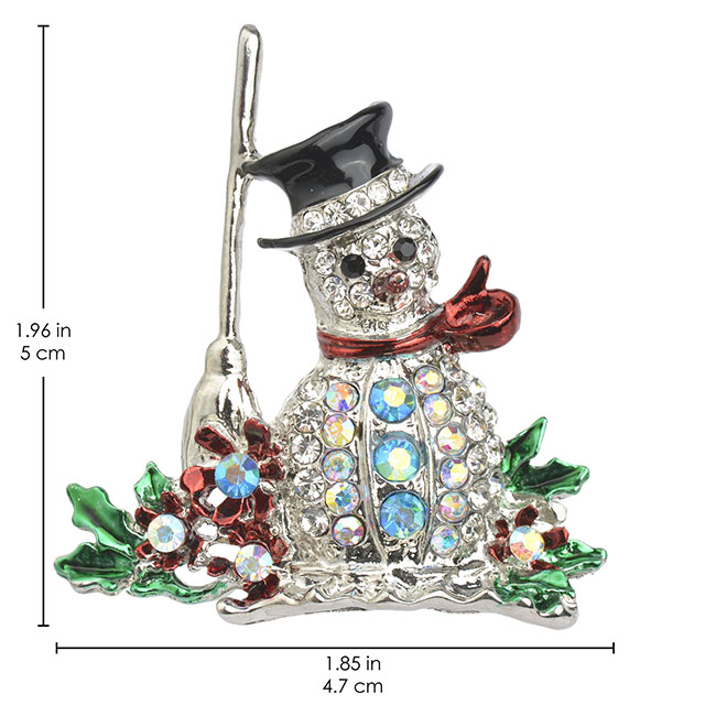 Weihnachts-Schneemann-Brosche für Damen und Mädchen, Kristall-Strass-Perlen-Emaille-Weihnachtsbroschen und Anstecknadeln, niedliche modische Broschennadeln, Weihnachtsschmuck, Party, Urlaubsgeschenke