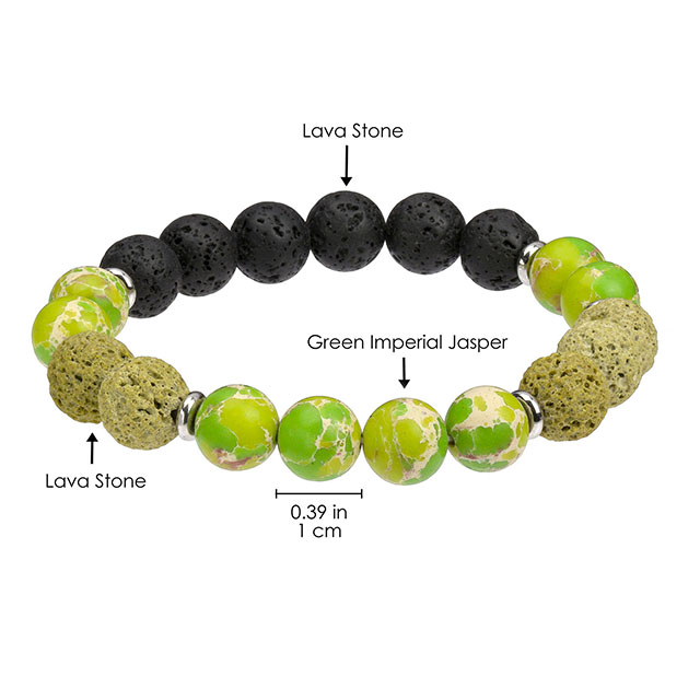 Aromatherapie-Armband mit ätherischen Ölen, Tigerauge, türkisfarbener Lavastein, Perlenarmband für Männer und Frauen 