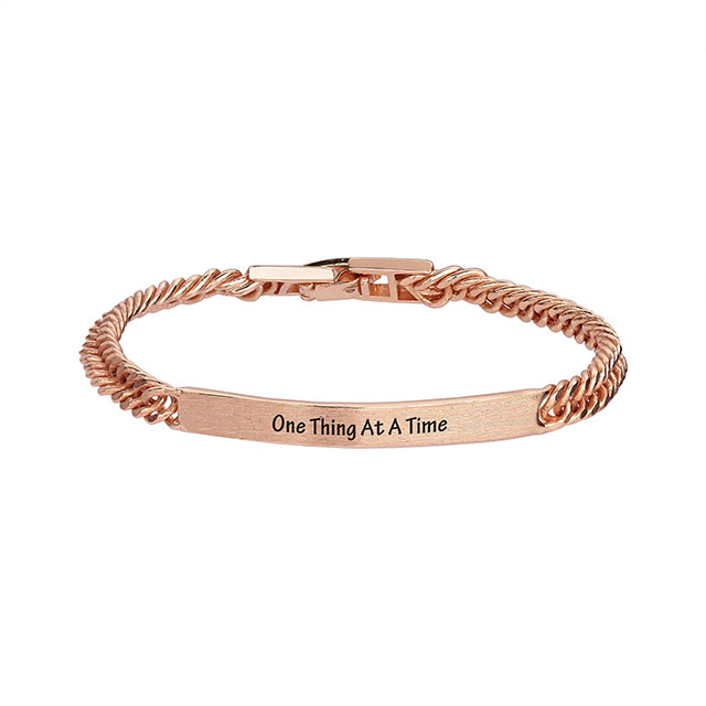 Inspirierendes Armband, vergoldet, versilbert, personalisierte Gravur, individuelles inspirierendes Armband