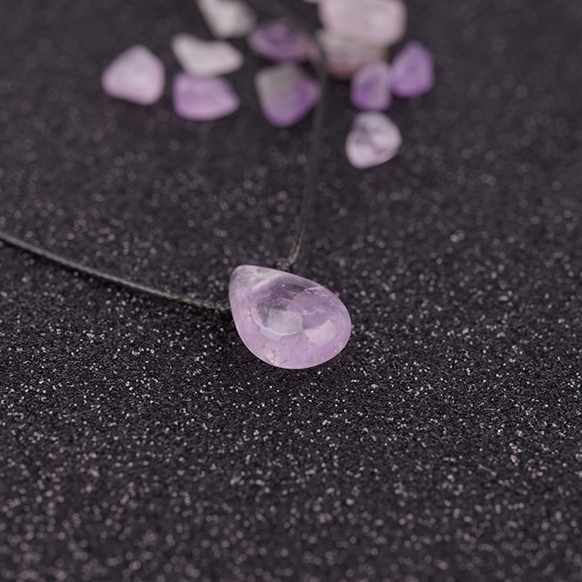 Verstellbare schwarze Seilschnur, Edelstein-Halskette, Kristalle, Heilsteine, Schmuck, Geschenk