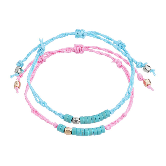 Türkisfarbene Perlen-Armbänder für den kleinen Finger, beste Freundin, passende Armbänder, Fernarmband, Freundschaftsgeschenke für Frauen, Teenager, Mädchen, Schwestern, Geburtstagsgeschenke