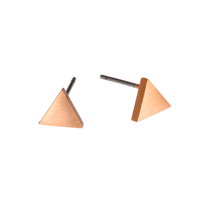 Geometrische Ohrringe, Dreiecksohrringe, Gold, Silber und Roségold.Modische Damenohrringe.