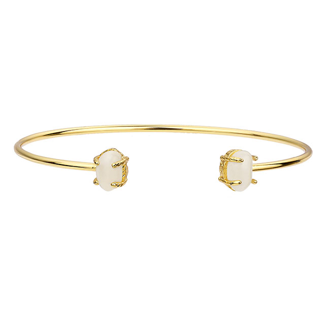 Offenes Manschettenarmband, Edelstein-Charm, Katzenauge-Stein, Rosenquarz-Armband, verstellbarer, stapelbarer Armreif