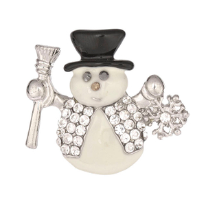 Weihnachts-Schneemann-Brosche für Damen und Mädchen, Kristall-Strass-Perlen-Emaille-Weihnachtsbroschen und Anstecknadeln, niedliche modische Broschennadeln, Weihnachtsschmuck, Party, Urlaubsgeschenke