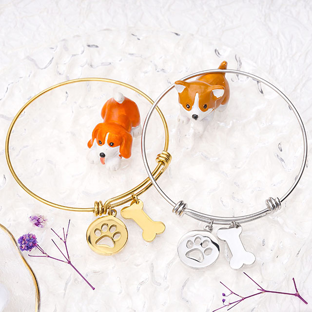 Erweiterbares Hundepfoten-Charm-Armband
