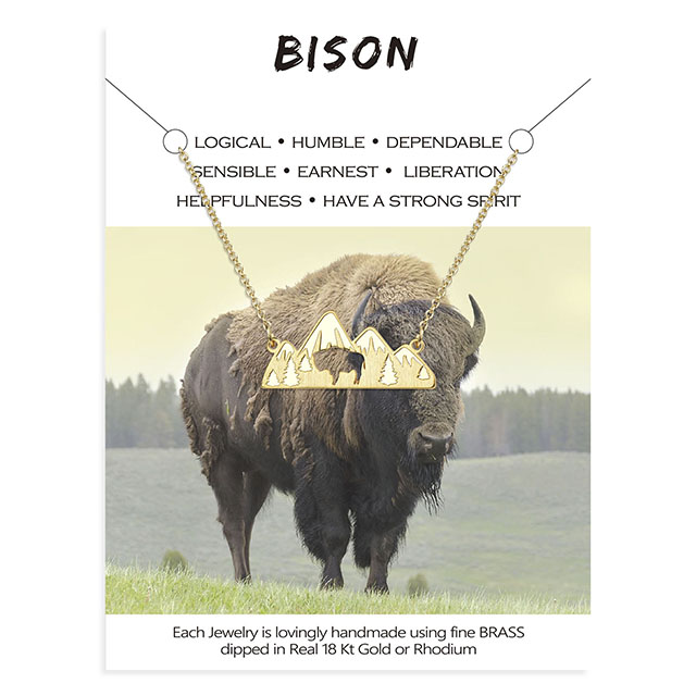 Berg-Halskette für Damen, vergoldet, Tierausschnitt, Wald, Baum, Gebirge, Anhänger, Halskette, Naturschmuck, Geschenk für Skifahrer, Wanderer, Naturliebhaber