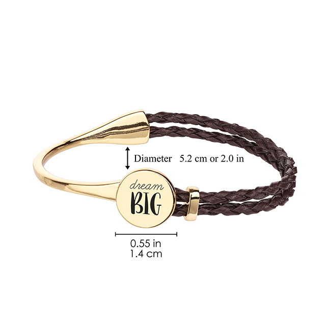Maßgeschneiderter Messingschmuck, personalisiertes Seil, inspirierendes gebürstetes Mantra-Armband
