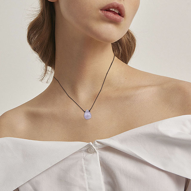 Verstellbare schwarze Seilschnur, Edelstein-Halskette, Kristalle, Heilsteine, Schmuck, Geschenk