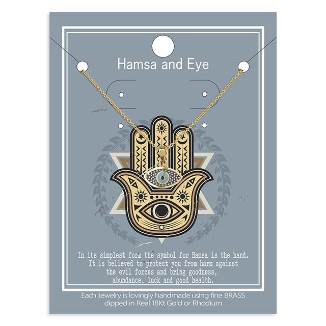 Hamsa- und Augen-Halskette für Mädchen und Frauen, vergoldet, versilbert, Zirkon-Schmuckgeschenke