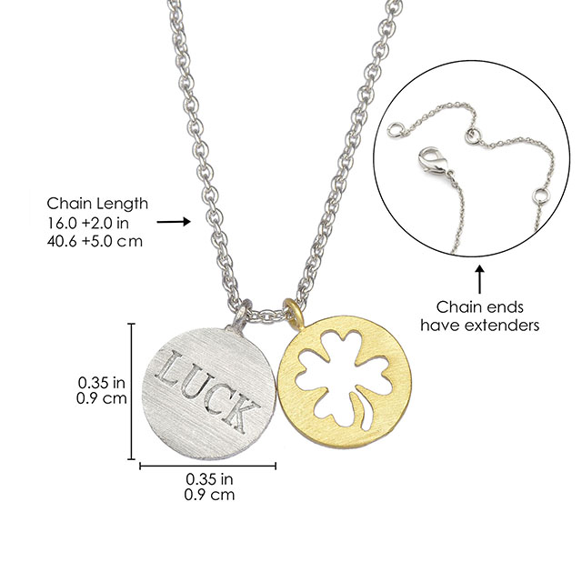 Vierblättriges Kleeblatt-Halskette, Glücksanhänger, Charm-Halskette, Glaube, Hoffnung, Liebe, Glückskette für Frauen und Mädchen, personalisiertes Schmuckgeschenk 