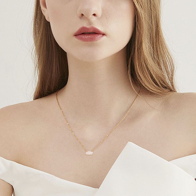 Katzenauge-Stein, Lapislazuli, Rosenquarz, Türkis-Anhänger, zierliche Edelstein-Halsketten 