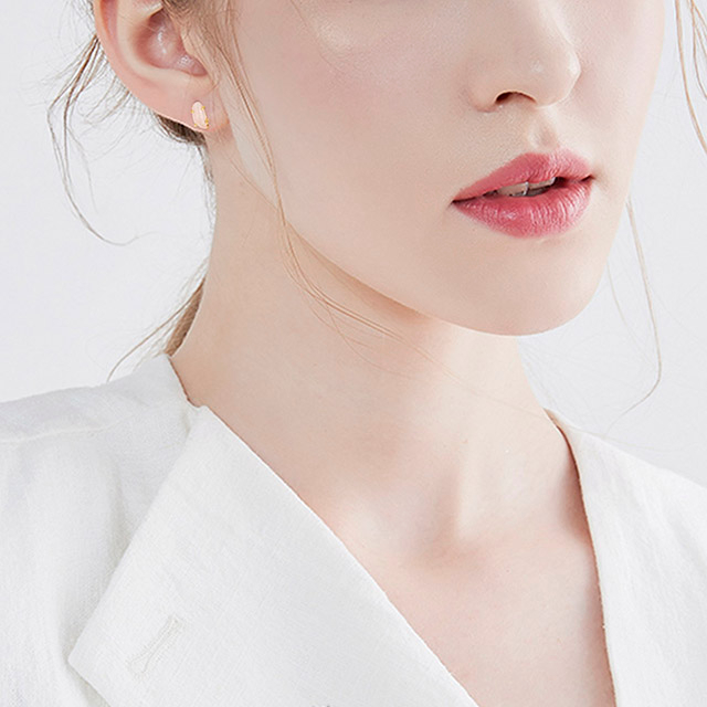 Edelstein-Ohrstecker für Damen und Mädchen, hypoallergen, silbervergoldet, Katzenaugen-Stein, weißer Howlith, Türkis, Rosenquarz, Ohrringe für Damen, Modeschmuck, Geschenk