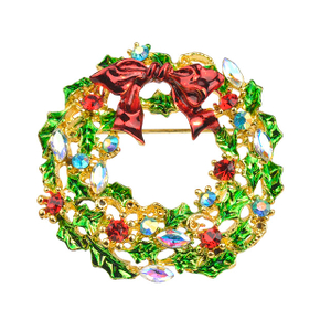 Luxuriöse exquisite Weihnachtsbrosche, Schneemann, Weihnachtsmann, Stiefelgirlande, Modeschmuck, Geschenk, Weihnachtsdekoration, Broschen