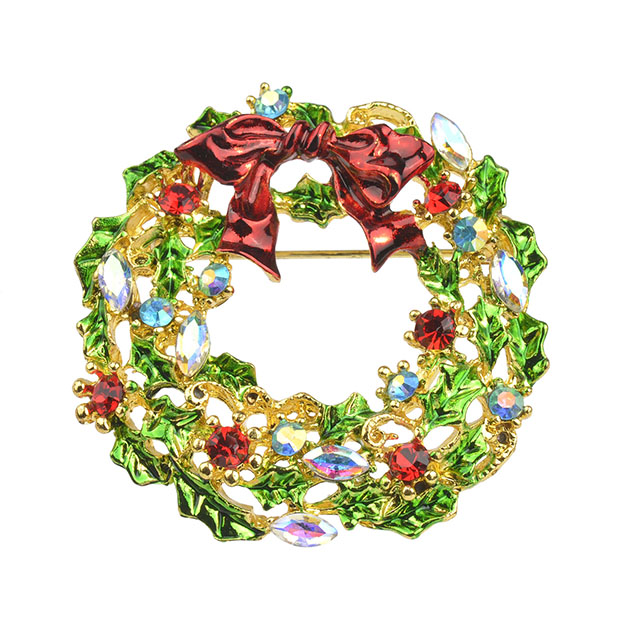 Luxuriöse exquisite Weihnachtsbrosche, Schneemann, Weihnachtsmann, Stiefelgirlande, Modeschmuck, Geschenk, Weihnachtsdekoration, Broschen