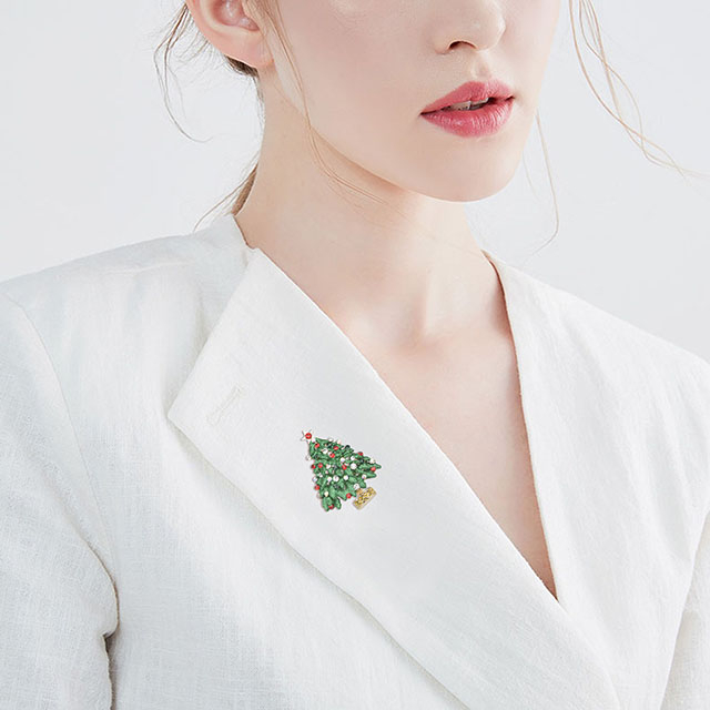 Vintage Weihnachtsbaum Brosche Mode Weihnachtsschmuck 