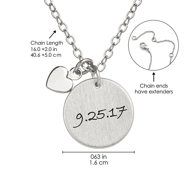 Personalisierte Halsketten mit Zitaten, gravierte Halskette mit Herz-Anhänger, Ermutigung, Schmuck, Geschenk 