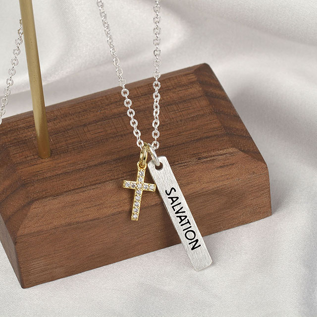 Kreuz-Halskette für Frauen, versilbert, Glaube, Hoffnung, Liebe, Glaube, Kreuz-Anhänger-Halskette, Wächter für Frauen und Mädchen, religiöser Schmuck, Geschenke 