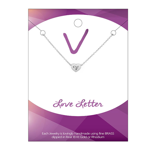 Winzige Initial-Herz-Halskette für Frauen, versilberte AZ-Alphabet-Buchstaben-Halskette, zierliche Herz-Choker-Anhänger-Halskette 