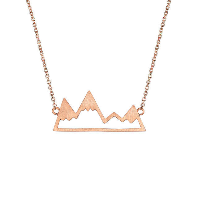 Bergketten-Halskette, Berggipfel-Anhänger, Halsketten, Geschenk für Mädchen, Frauen, Naturliebhaber, Camper, Skifahrer, Reisende, Kletterer und Wanderer 