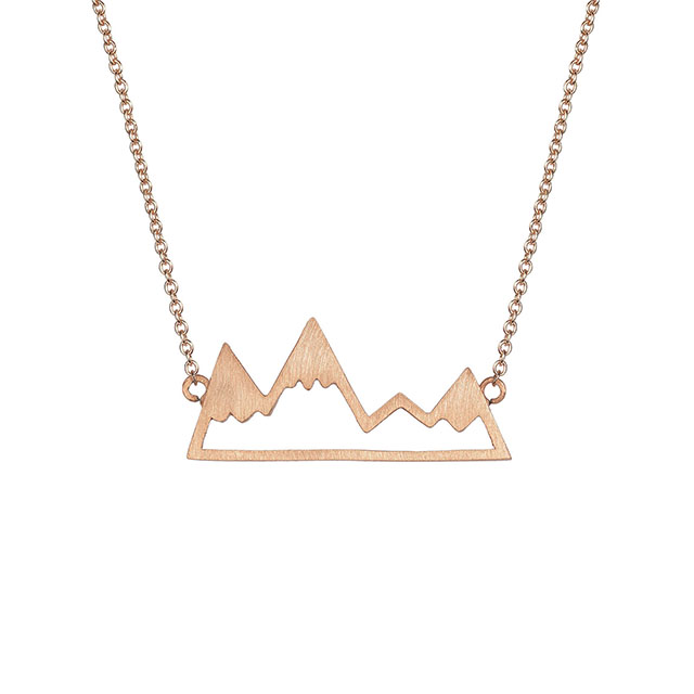 Bergketten-Halskette, Berggipfel-Anhänger, Halsketten, Geschenk für Mädchen, Frauen, Naturliebhaber, Camper, Skifahrer, Reisende, Kletterer und Wanderer 