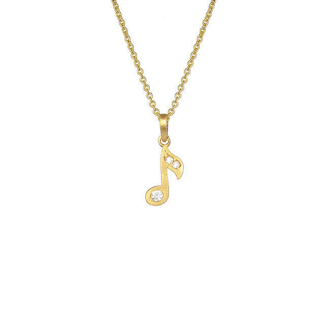 Halskette mit Musiknoten-Anhänger, Zirkonia, Musiknoten-Schmuck, Geschenke für Musikliebhaber, Frauen und Mädchen