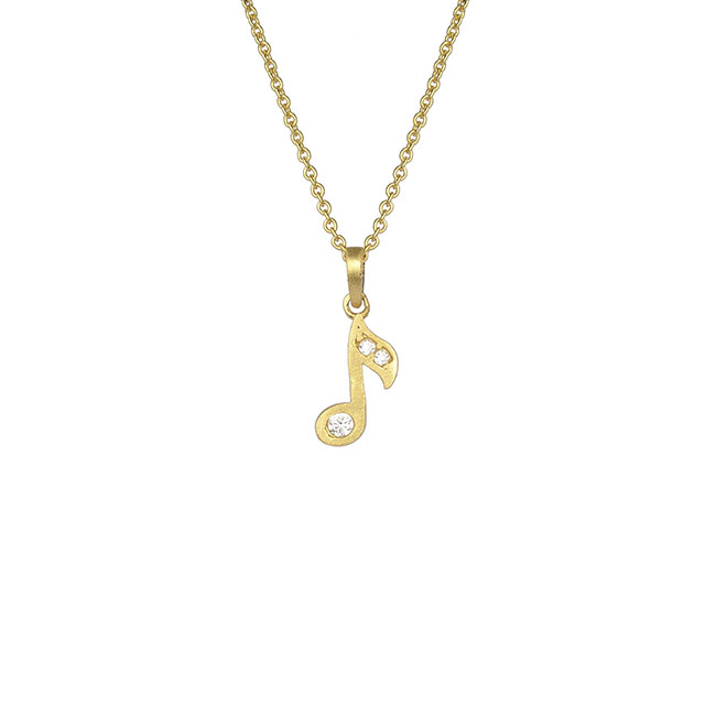 Halskette mit Musiknoten-Anhänger, Zirkonia, Musiknoten-Schmuck, Geschenke für Musikliebhaber, Frauen und Mädchen