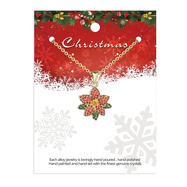 Großhandelskristallrhinestone-nette kleine Weihnachtsmann-Weihnachtsbaum-Engel-Halskette 