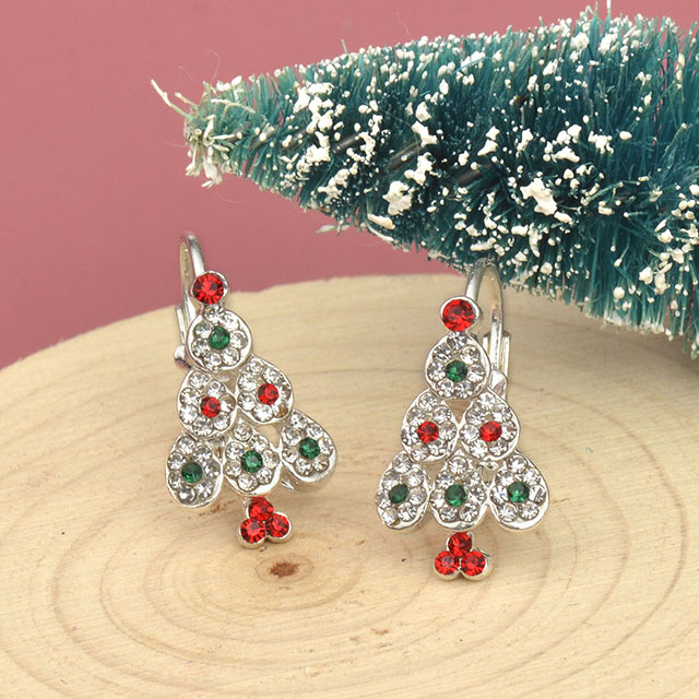 Strass-Kristall-Weihnachtsohrring, Weihnachtsschmuck, Winter-Urlaubsgeschenke